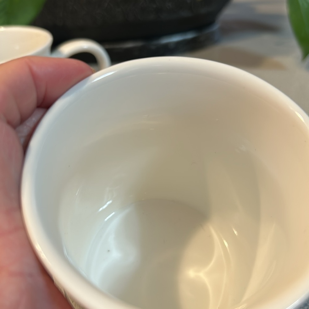 Home Essentials- White  12 oz. 'Mr & Mrs' Mug Set - Picture 3 of 4